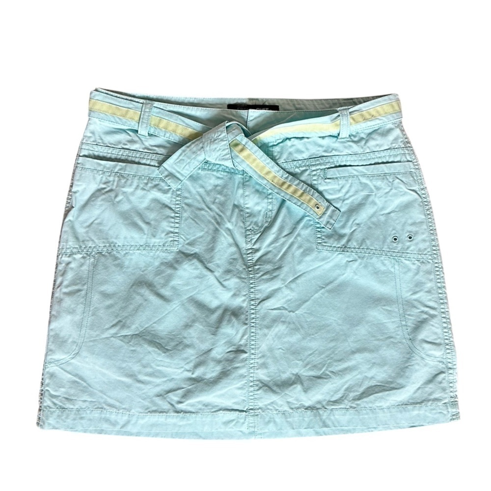 French Cuff Skort 100% Cotton Aqua Blue Women’s Size 8